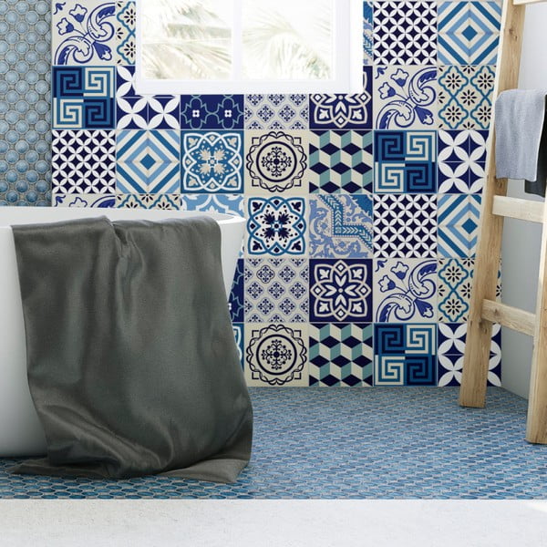 Set di 15 adesivi murali decorativi Seaside, 20 x 20 cm - Ambiance-image-3