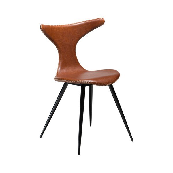 Sedia in similpelle marrone e Dolphin - DAN-FORM Denmark