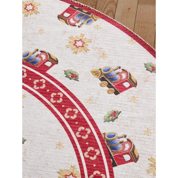 Tappeto rotondo rosso a tema natalizio ø 160 cm Toy's Delight Train – Villeroy&Boch-image-3