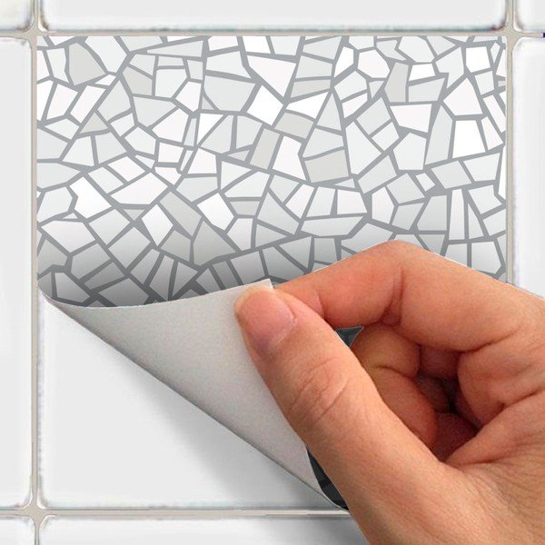 Set di 24 adesivi murali Piastrelle di cemento Stickers Terrazzo Waldo, 15 x 15 cm - Ambiance-image-1