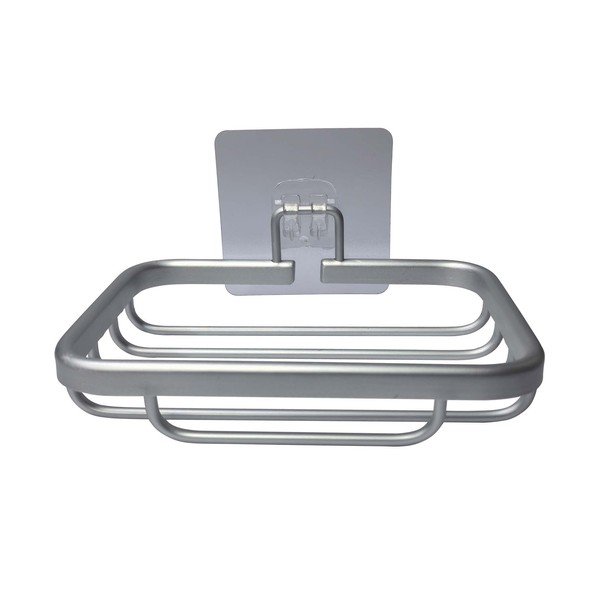 Portasaponetta senza foratura color argento lucido in metallo Filaire Aluminium – douceur d'intérieur