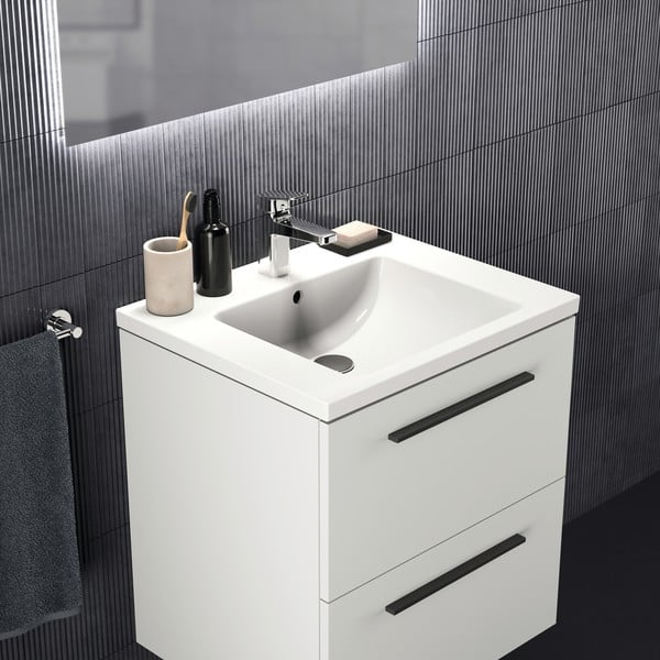 Mobile per lavabo bianco a sospensione 60x63 cm i.Life B - Ideal Standard-image-1