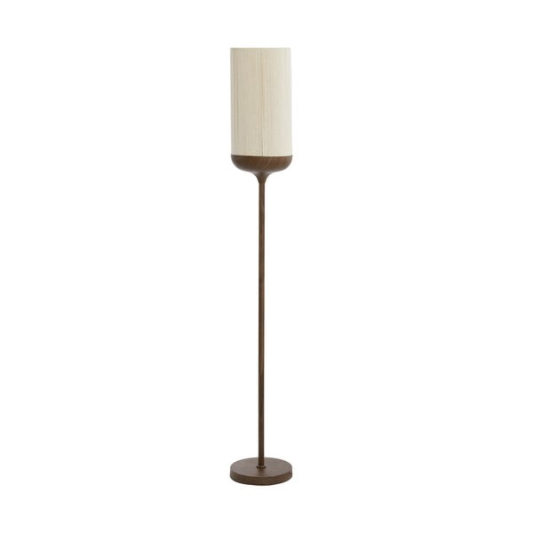 Lampada da terra marrone scuro con paralume in tessuto (altezza 159 cm) Dania - Light & Living-image-2