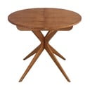 Tavolo da pranzo rotondo con effetto rovere allungabile con estensione ø 90 cm Jubi – Ragaba