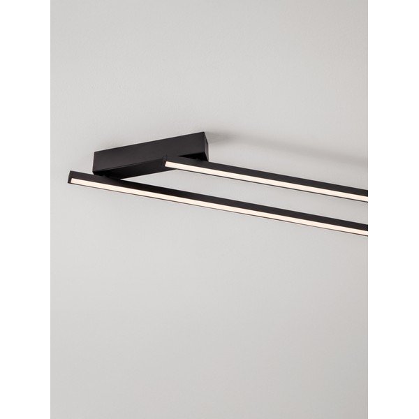 Plafoniera LED nera opaca in alluminio con intensità regolabile 4x309 cm Briana – Nova Luce-image-3