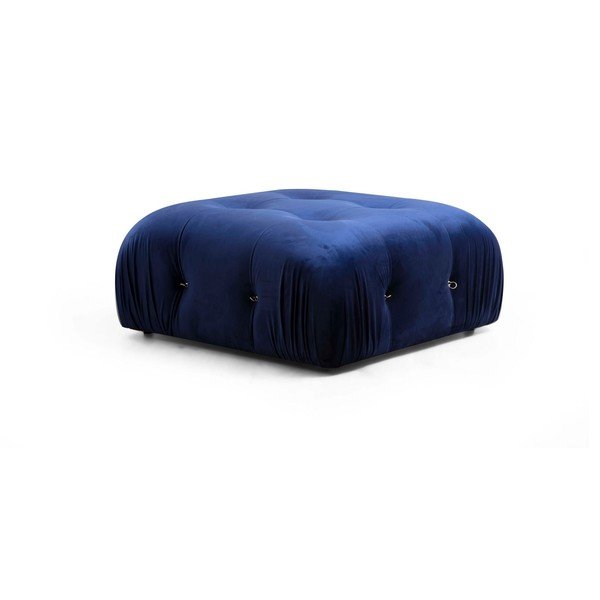 Sgabello in velluto blu scuro Bubble - Artie
