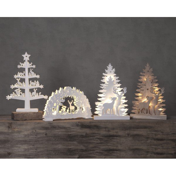 Decorazione natalizia in legno con luci LED, altezza 28 cm Fauna - Star Trading-image-2