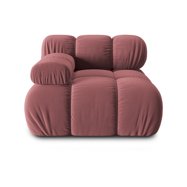 Modulo divano in velluto rosa (angolo sinistro) Bellis - Micadoni Home