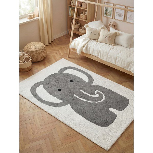 Tappeto per bambini grigio/color crema in cotone lavabile/tessuto a mano 140x200 cm Snuggle Emil – Hanse Home-image-1
