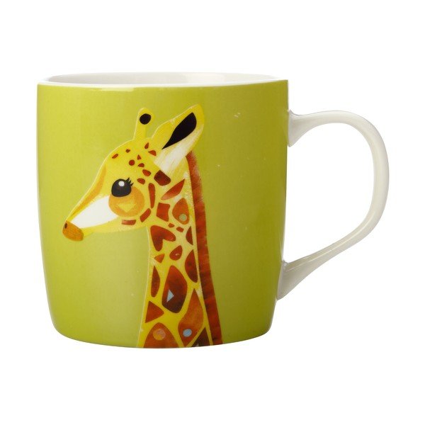 Tazza in porcellana verde Pete Cromer Giraffe, 375 ml - Maxwell & Williams