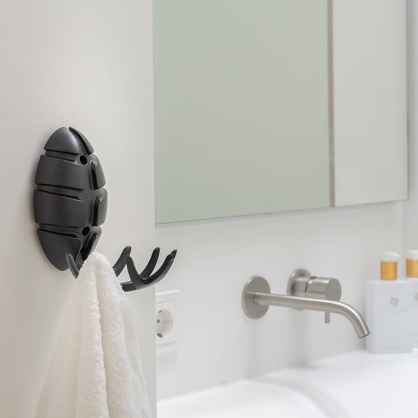 Gancio da parete nero in plastica Bug – Spinder Design-image-4
