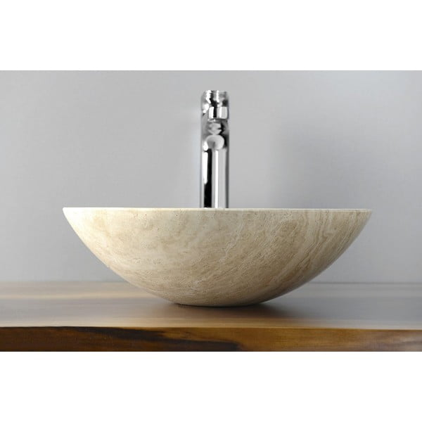 Lavabo rotondo color crema in pietra ø 40 cm Blok 1 – Sapho-image-2