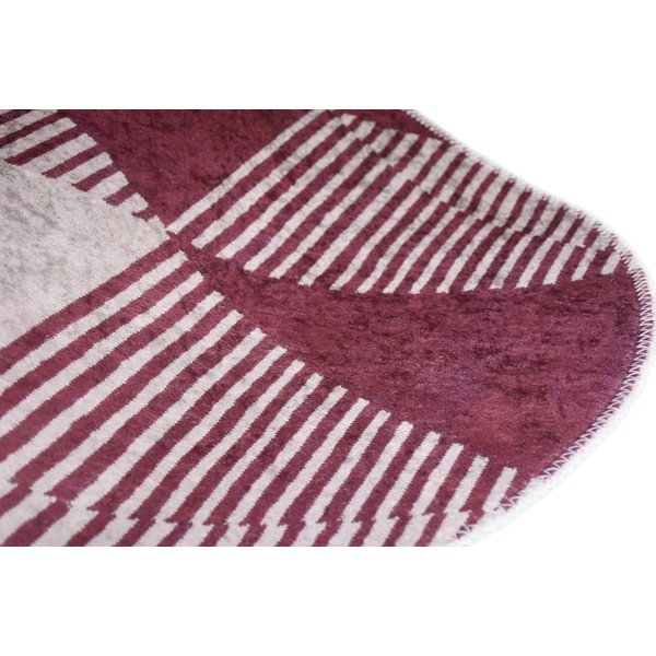 Tappeto lavabile bordeaux 120x180 cm Oval - Vitaus-image-2