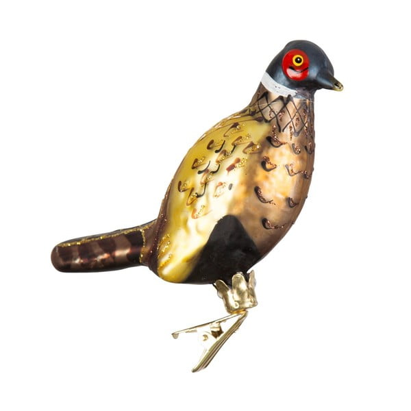 Decorazione per albero di natale in vetro fatta a mano 18,5 cm Bird – Sass & Belle