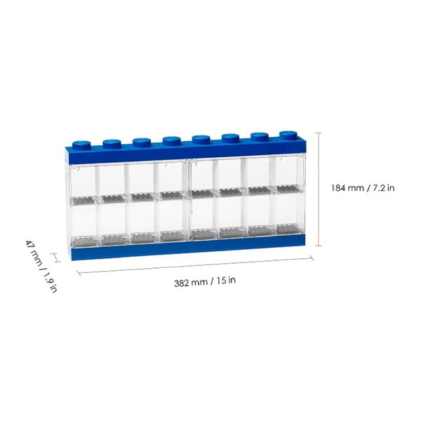 Scatola da collezione blu per 16 minifigure - LEGO®-image-1