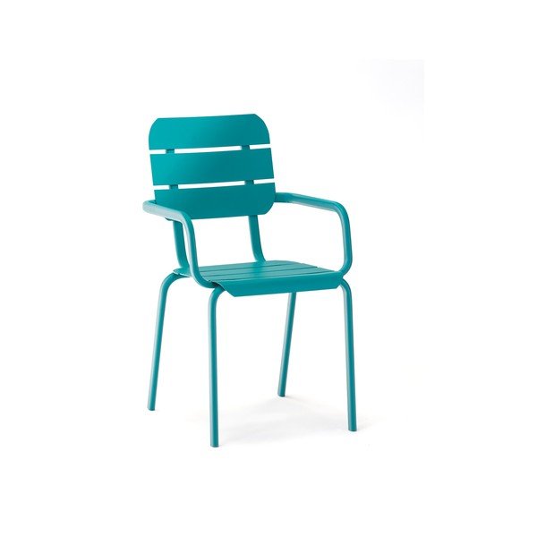 Set di 4 sedie da giardino in metallo blu Alicante - Ezeis