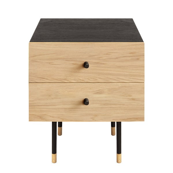 Comodino di colore naturale con effetto rovere Jugend – Woodman