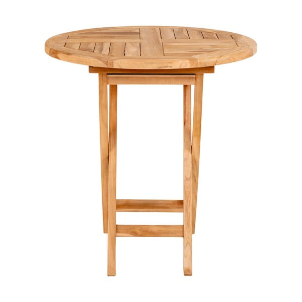 Zahradní jídelní stůl z teakového dřeva Bonami Essentials Oviedo, ø 70 cm-image-3