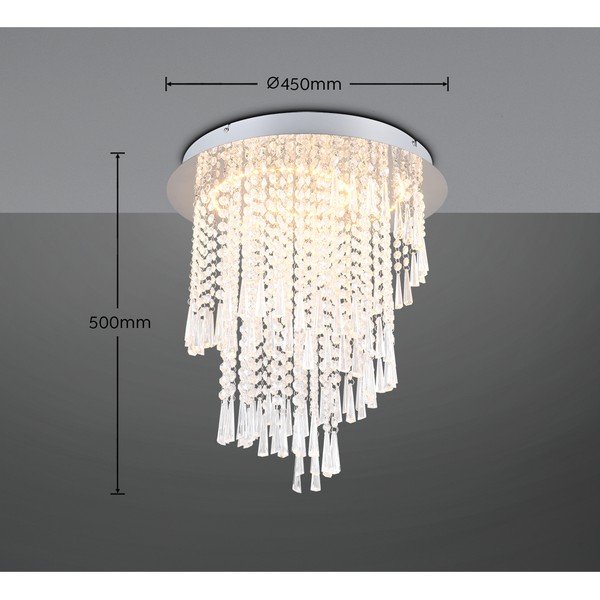 Apparecchio a soffitto LED in argento ø 45 cm Pomp - Reality-image-2