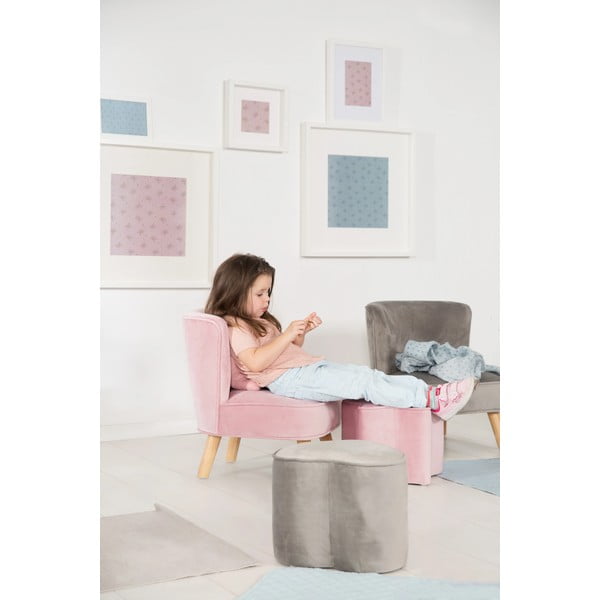 Divano per bambini in velluto rosa chiaro 70 cm Lil Sofa - Roba-image-2