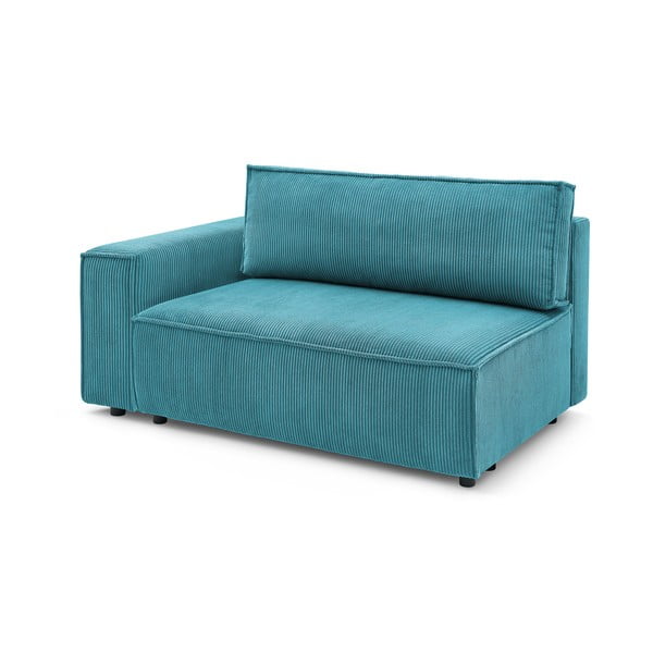 Modulo del divano in velluto a coste blu, angolo sinistro Nihad modular - Bobochic Paris