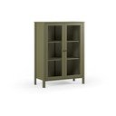 Vetrina verde in pino massiccio 90x120x40 cm Alessandra – Marckeric