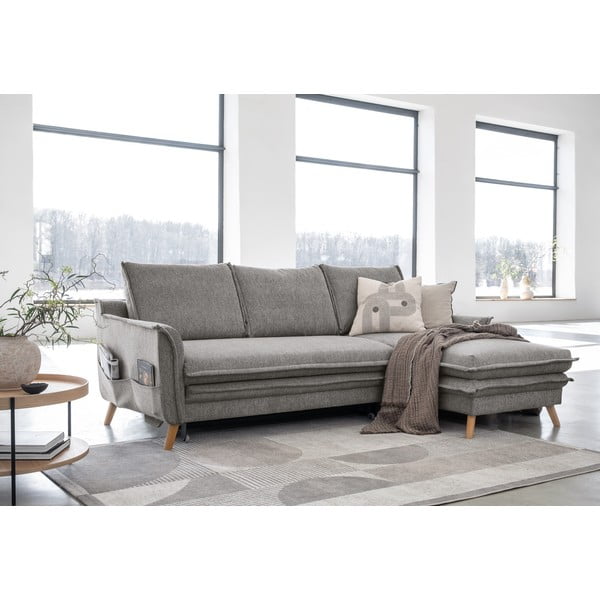 Divano letto angolare grigio (angolo destro) Charming Charlie - Miuform-image-3