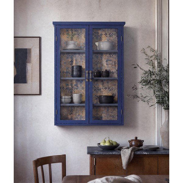 Vetrina blu in legno di abete 81x122x22 cm Hazem - Bloomingville-image-3