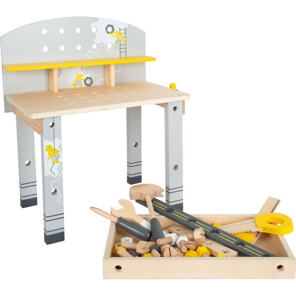 Banco da lavoro in legno per bambini con attrezzi Mini - Legler-image-3