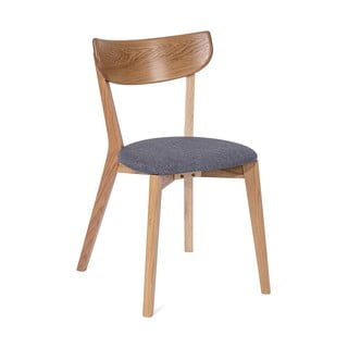 Sedia da pranzo in rovere con seduta grigia Arch - Bonami Essentials