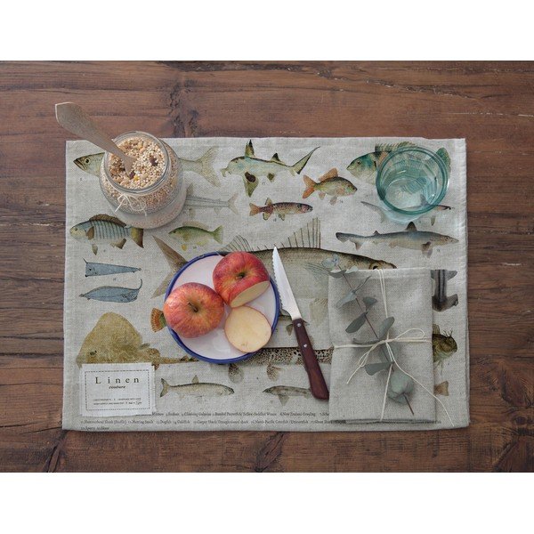 Tovaglietta di stoffa 2 pezzi 45x30 cm Fish - Really Nice Things-image-2
