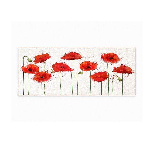 Tappeto lavabile rosso e bianco 80x150 cm - Oyo Concept