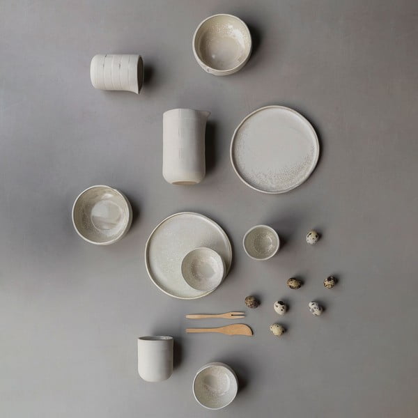 Tazze bianche in set di 2 pezzi in pietra 0,3 l Sand Grain - Mette Ditmer Denmark-image-3