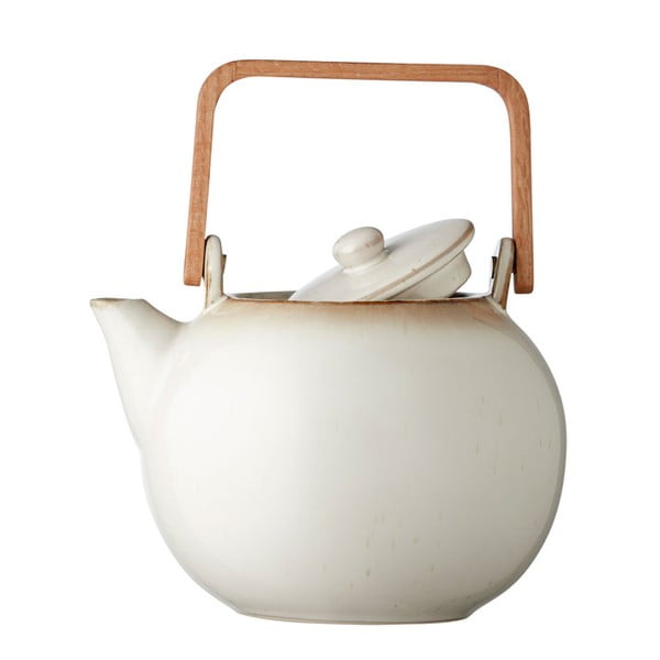 Teiera beige in ceramica con filtro 1,2 l Gastro Cream – Bitz-image-1