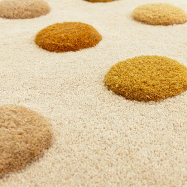 Tappeto in lana giallo tessuto a mano 160x230 cm Dotty - Asiatic Carpets-image-4