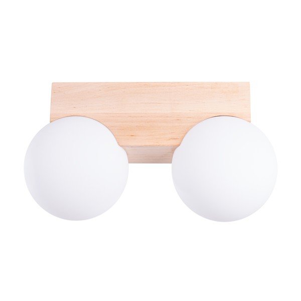 Plafoniera bianca/di colore naturale con paralume in vetro ø 12 cm Solum – Sollux