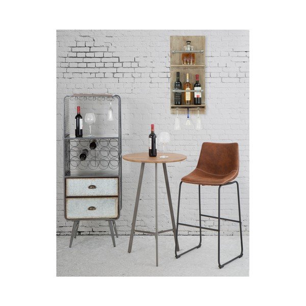 Portabottiglie e bicchieri a parete Bar, 76 x 34 cm - Mauro Ferretti-image-1