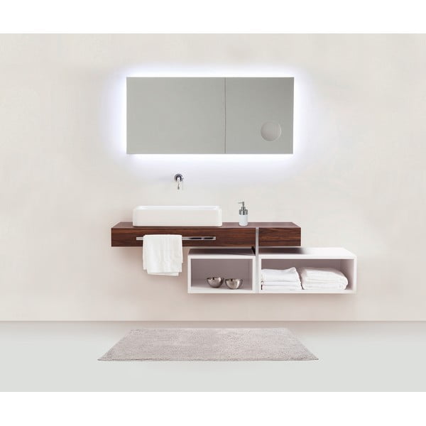 Tappeto da bagno in cotone grigio, 50 x 80 cm Ono - Wenko-image-1