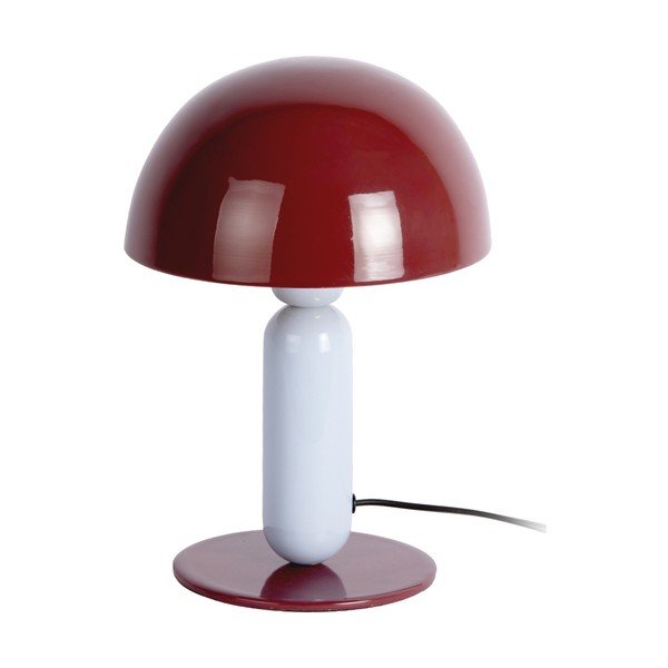 Lampada da tavolo burgundy/azzurra in metallo (altezza totale 30 cm) Firenze round – Leitmotiv
