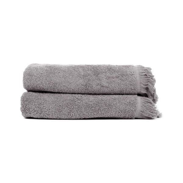 Set di 2 asciugamani grigio antracite in 100% cotone , 50 x 90 cm - Bonami Selection