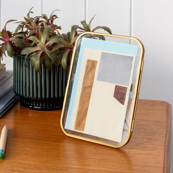 Cornice in metallo color oro 14x18 cm - Rex London-image-1