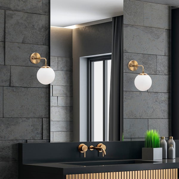 Lampada da parete bianca/color ottone ø 15 cm Viran – Opviq lights-image-3