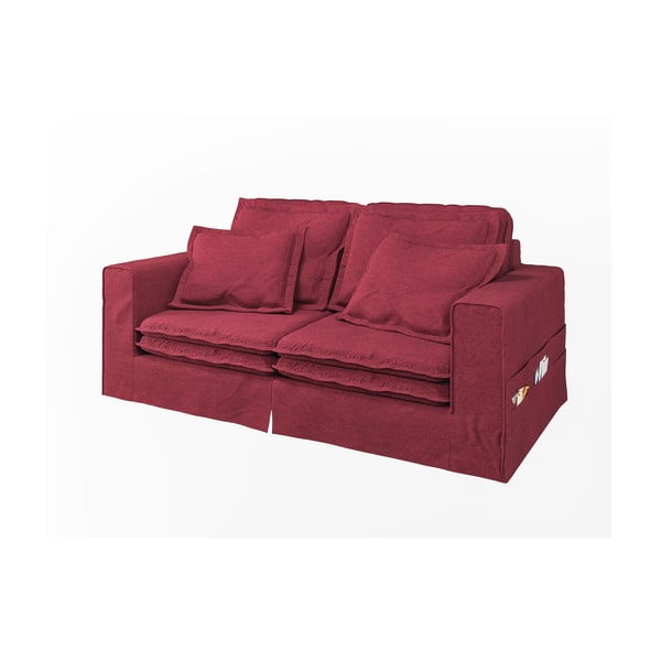 Divano rosso 196 cm Nora – Ropez-image-2