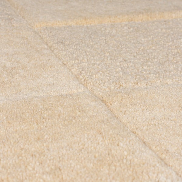 Tappeto in lana beige 120x170 cm Checkerboard - Flair Rugs-image-3