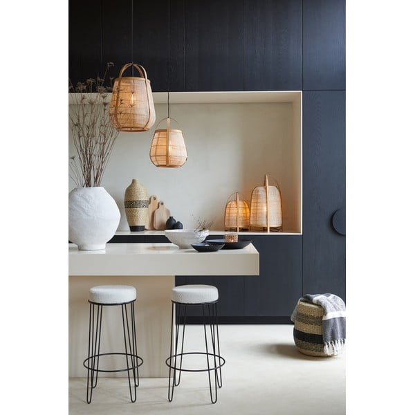 Sedia da bar bianca in imbottito (altezza della seduta 73 cm) Alice – Light & Living-image-3