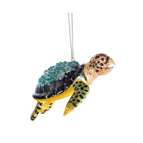 Decorazione per albero di natale fatta a mano 4 cm Turtle – Sass & Belle