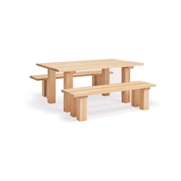 Tavolo da pranzo con piano in legno di pino 100x180 cm Banda - Teulat-image-3