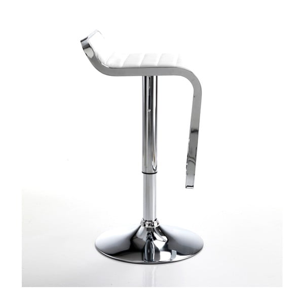Sgabello da bar in bianco e argento 67 cm Snappy - Tomasucci-image-2
