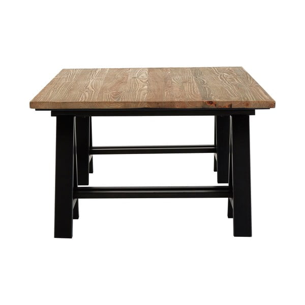 Tavolino con piano in legno di pino di colore naturale 80x140 cm Hampstead - Premier Housewares-image-2