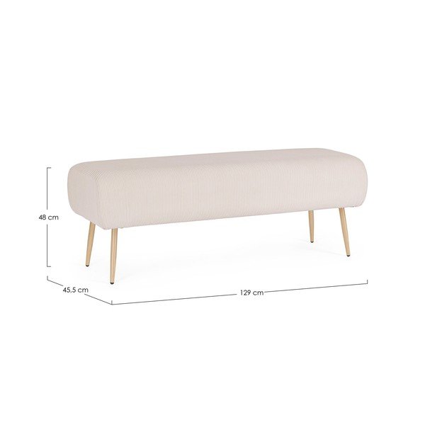 Panchina bianca in imbottito Olga – Bizzotto-image-3